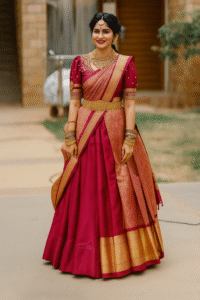 Lehenga Style Saree Drape